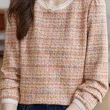 Elegant Yarn-Dyed Long-Sleeve T-Shirt