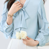 Casual Office Tie-Waist Shirt