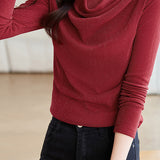 Simple Mesh Long-Sleeve Undershirt