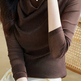 Simple Mesh Long-Sleeve Undershirt