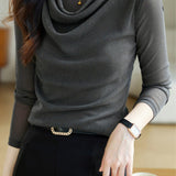 Simple Mesh Long-Sleeve Undershirt