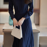 Business Casual Shirt Collar Pleated Dress