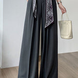 Elegant Commuter Wide-Leg Suit Pants