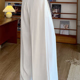 Elegant Commuter Wide-Leg Suit Pants