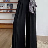 Elegant Commuter Wide-Leg Suit Pants