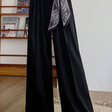 Elegant Commuter Wide-Leg Suit Pants
