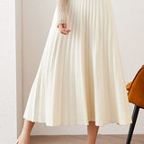 Fashionable Knitted Pleated Skirt for Autumn/Winter