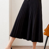Fashionable Knitted Pleated Skirt for Autumn/Winter