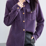 Fashion Casual Corduroy Long Sleeve Shirt