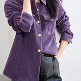 Fashion Casual Corduroy Long Sleeve Shirt
