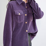 Fashion Casual Corduroy Long Sleeve Shirt