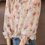 Exquisite Elegant Floral Print Shirt