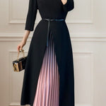 Exquisite Elegant Faux Two-Piece Dress - liwisi