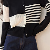 Casual Irregular Pattern Knit Cardigan - liwisi