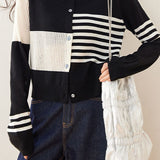 Casual Irregular Pattern Knit Cardigan - liwisi