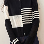 Casual Irregular Pattern Knit Cardigan - liwisi