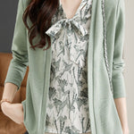 Exquisite Faux Two-Piece Knit Cardigan - liwisi