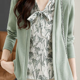 Exquisite Faux Two-Piece Knit Cardigan - liwisi
