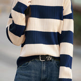 Casual Versatile Striped Knit Top