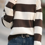 Casual Versatile Striped Knit Top
