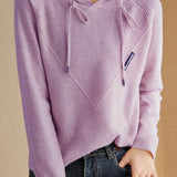 Versatile Minimalist Hooded Knit Top