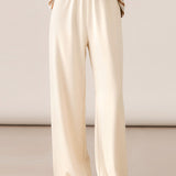 Versatile Minimalist Wide-Leg Straight Pants