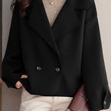 Office Casual Loose Double-Breasted Blazer