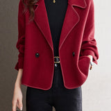 Office Casual Loose Double-Breasted Blazer