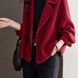 Office Casual Loose Double-Breasted Blazer