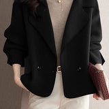 Office Casual Loose Double-Breasted Blazer