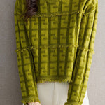 Elegant Round Neck Tassel Texture Pullover Sweater - liwisi