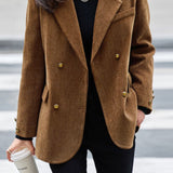 Commuting Casual Loose Double-Breasted Blazer