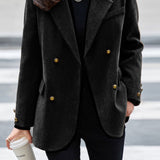 Commuting Casual Loose Double-Breasted Blazer