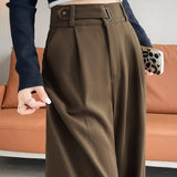 Casual Commuting Woolen Suit Pants