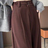 Casual Commuting Woolen Suit Pants