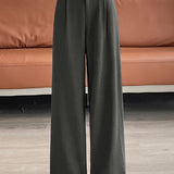 Casual Commuting Woolen Suit Pants