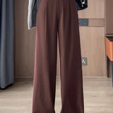 Casual Commuting Woolen Suit Pants