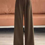 Casual Commuting Woolen Suit Pants