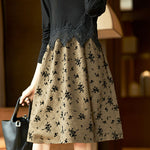 Exquisite and Elegant Lace Paneled Dress - liwisi