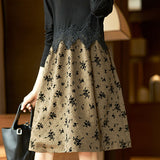Exquisite and Elegant Lace Paneled Dress - liwisi