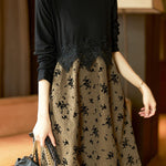 Exquisite and Elegant Lace Paneled Dress - liwisi