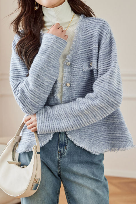 Casual and Lazy Tassel Knitted Cardigan - liwisi