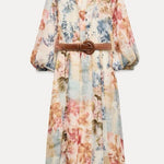 Exquisite Floral Slim-Fit Long Dress - liwisi