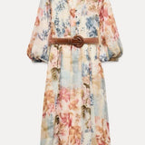 Exquisite Floral Slim-Fit Long Dress - liwisi