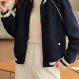 Casual Versatile Bubble Check Baseball Jacket - liwisi