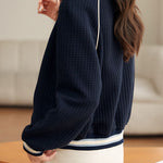Casual Versatile Bubble Check Baseball Jacket - liwisi