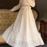 Exquisite and Elegant Date Hollow Embroidered Dress - liwisi