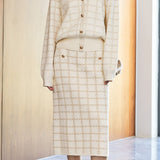 Casual Date Plaid Fake Two-Piece Set - liwisi