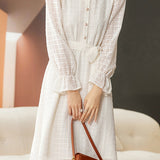 Casual Commuting Slim-Fit Polo Neck Dress