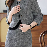 Exquisite and Elegant Coat and Skirt Two-Piece Set - liwisi